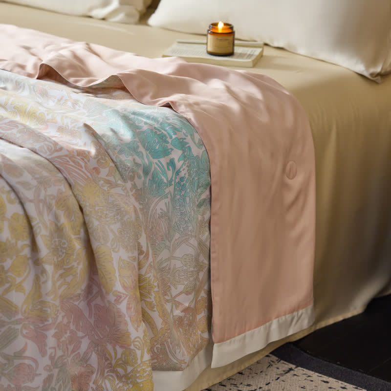 Lyocell Fiber Colorful Floral Soft Quilt - image 7