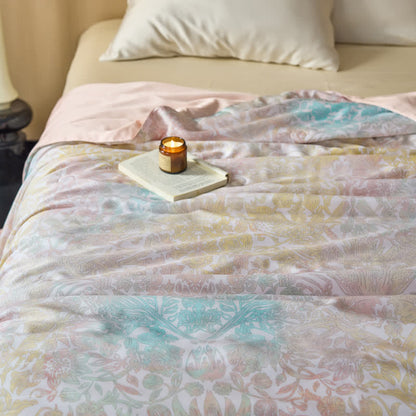 Lyocell Fiber Colorful Floral Soft Quilt - image 10