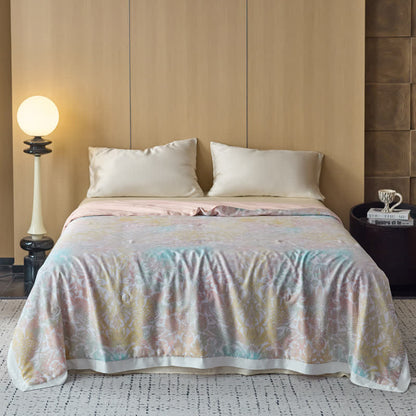 Lyocell Fiber Colorful Floral Soft Quilt - image 5