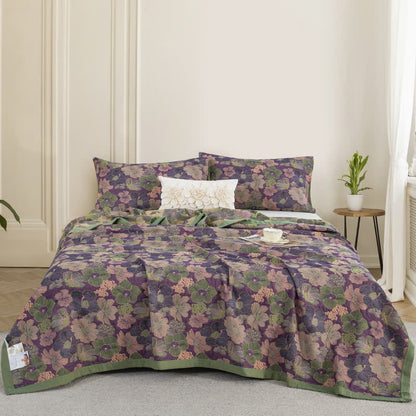 Reversible Blossom Floral Cotton Gauze Quilt - image 1