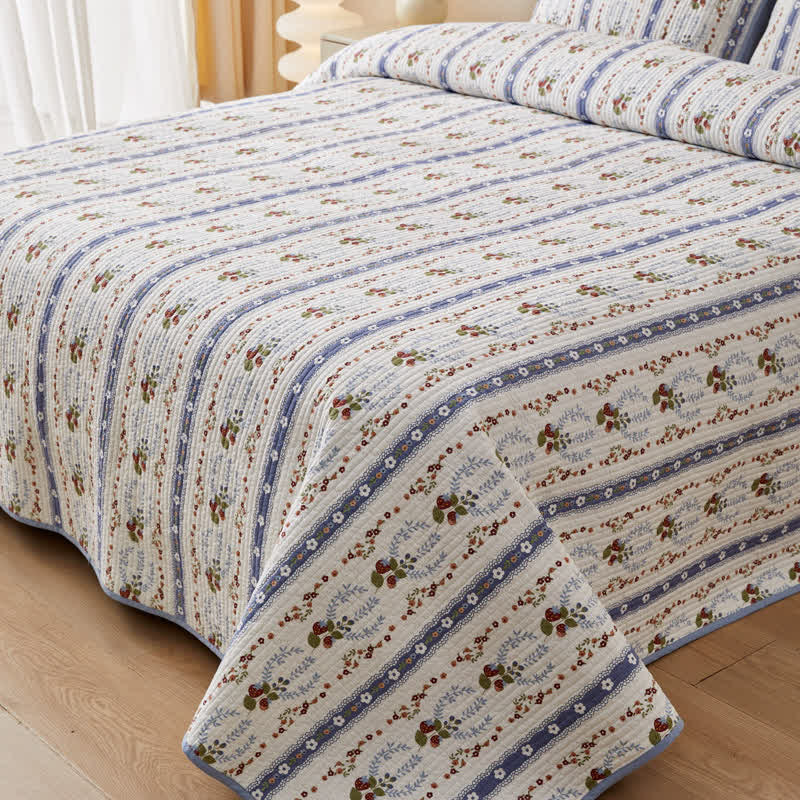 Pure Cotton Fresh Floral Quilted Bedding  - image 3