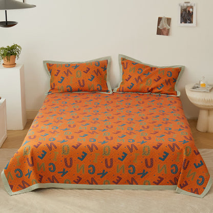 Three Layers Cotton Gauze Letters Reversible Quilt - image 1