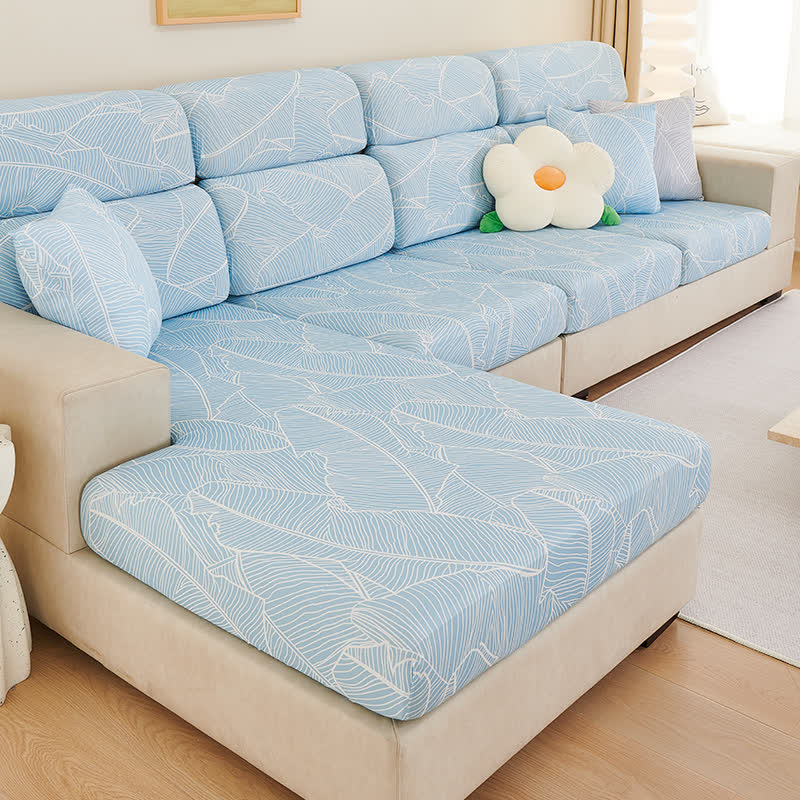 Leaf Texture Sectional Pet Couch Cover - Blue - 1pc Pillowcase: 19" x 19" - image 0