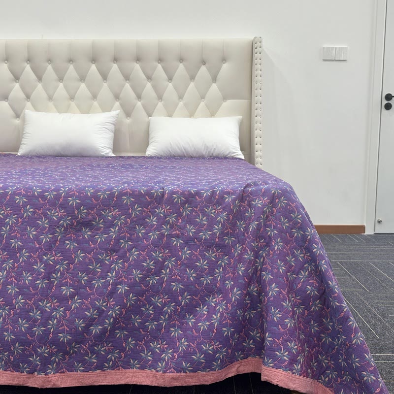 Organic Pure Cotton Reversible Floral Quilt - image 3