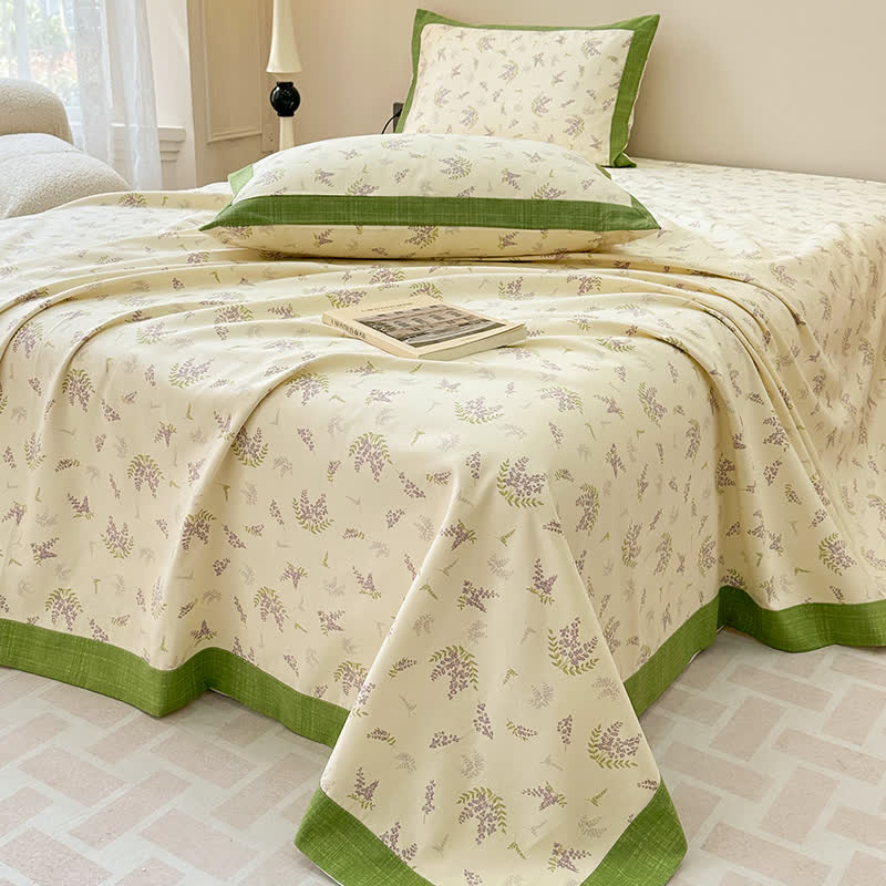 Rustic Lavender Pure Cotton Soft Coverlet - Coverlet with 2pcs Pillowcases - King - image 0