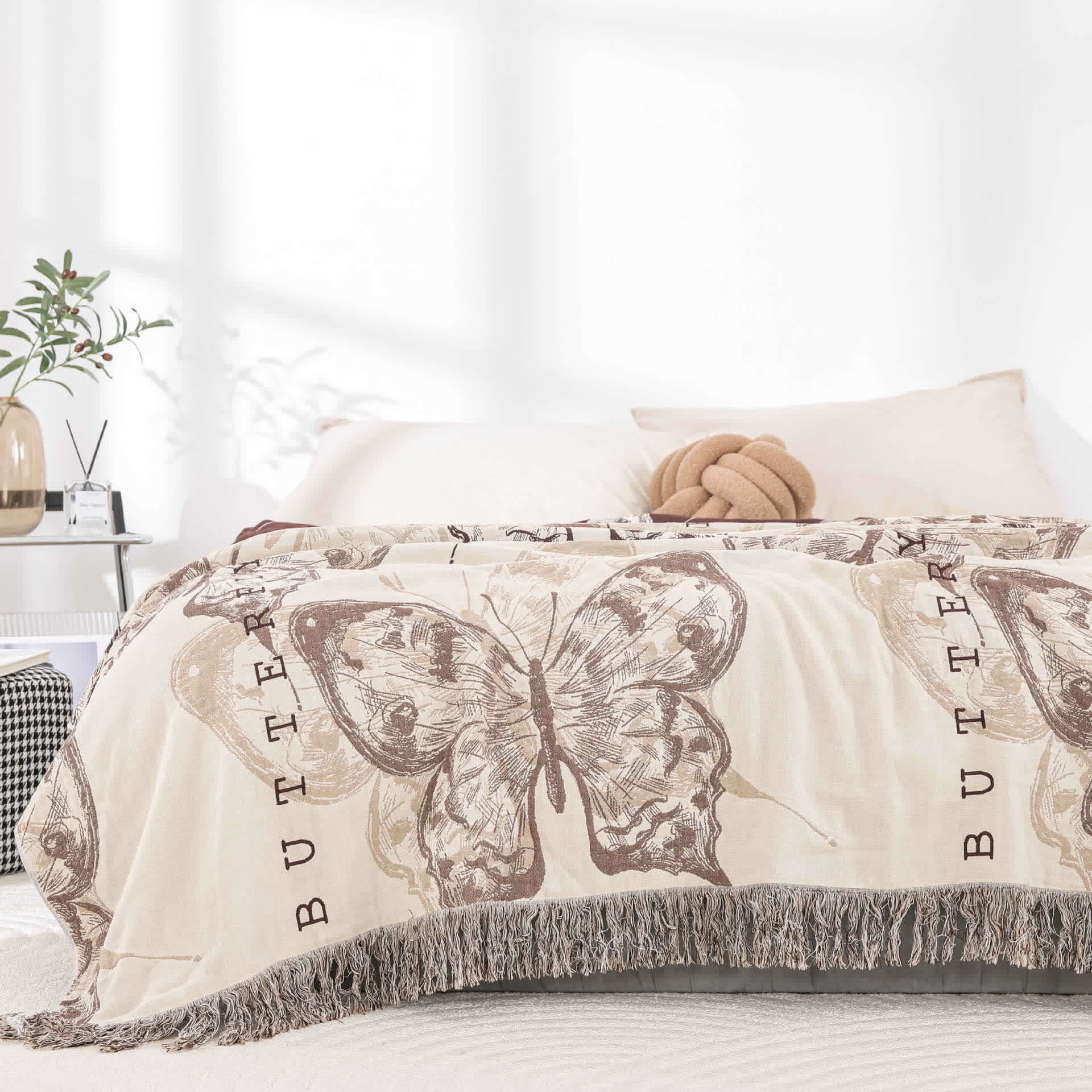 Rustic Butterfly Cotton Gauze Lightweight Quilt - image 2