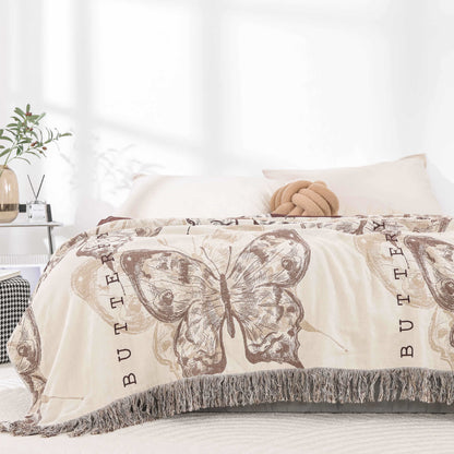 Rustic Butterfly Cotton Gauze Lightweight Quilt - image 2