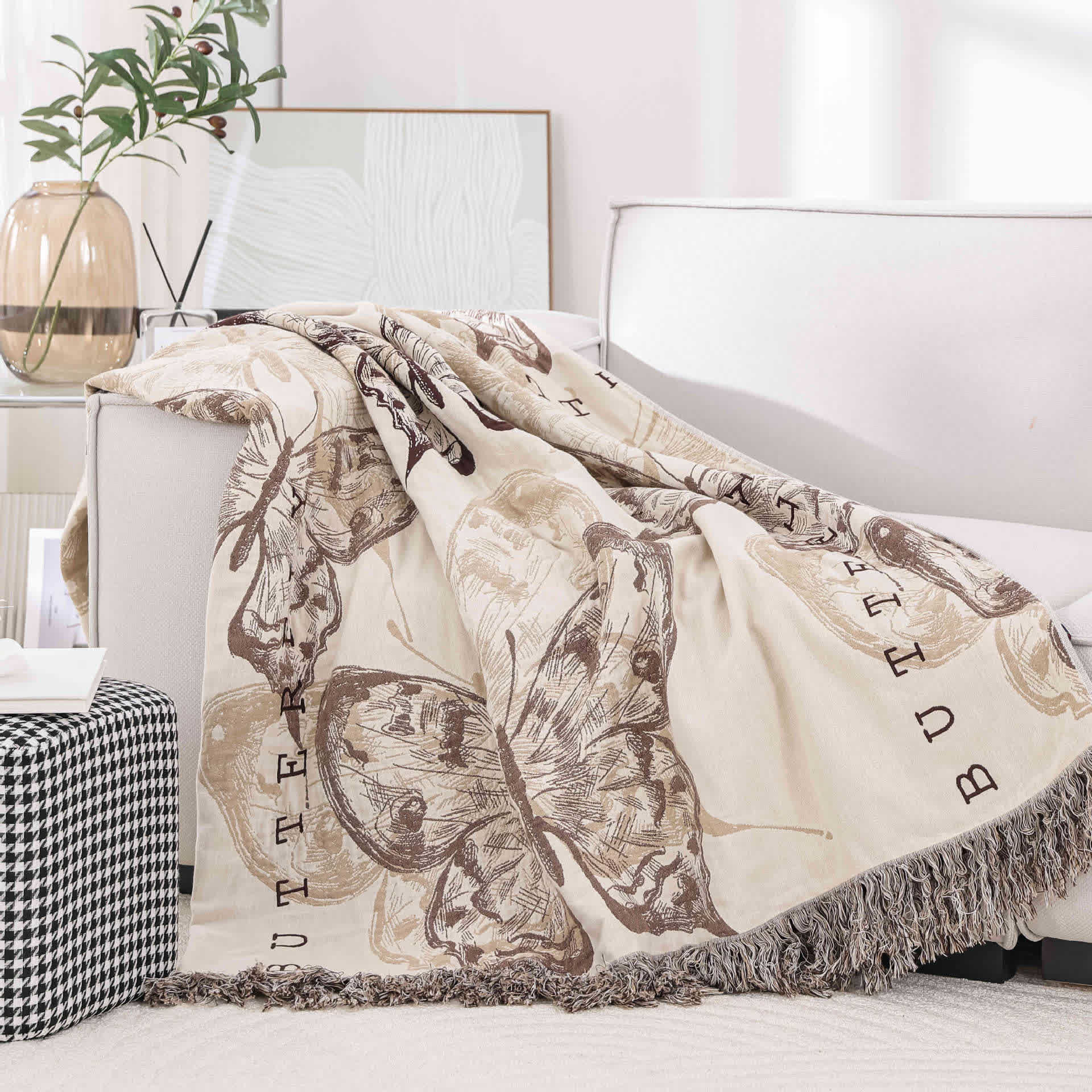 Rustic Butterfly Cotton Gauze Lightweight Quilt - image 3