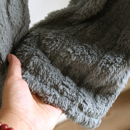 Embroidery Fluffy Fleece Long Sleeves Pajama Set - image 3