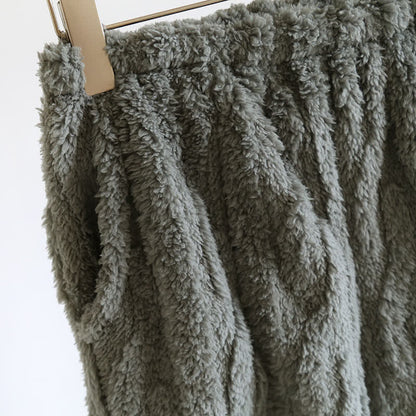 Embroidery Fluffy Fleece Long Sleeves Pajama Set - image 9