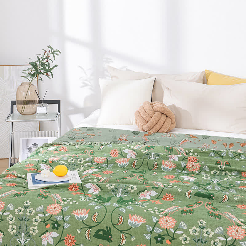 Cotton Gauze Breathable Rural Reversible Quilt - image 6