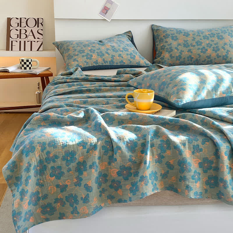  Premium Cotton Pastoral Style Flat Sheet - image 2