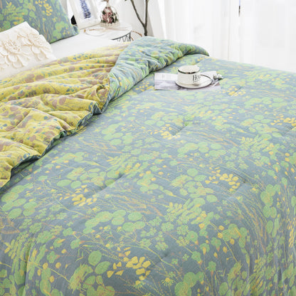 Cotton Gauze Pastoral Lotus Pond Bedding  - image 4