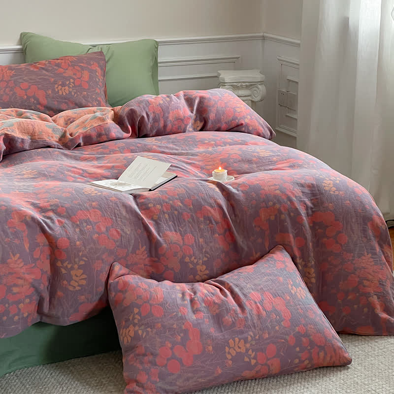 Lotus Pond Cotton Gauze Bedding Set (4PCS) - image 3