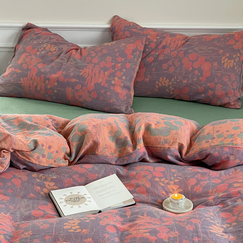 Lotus Pond Cotton Gauze Bedding Set (4PCS) - image 9