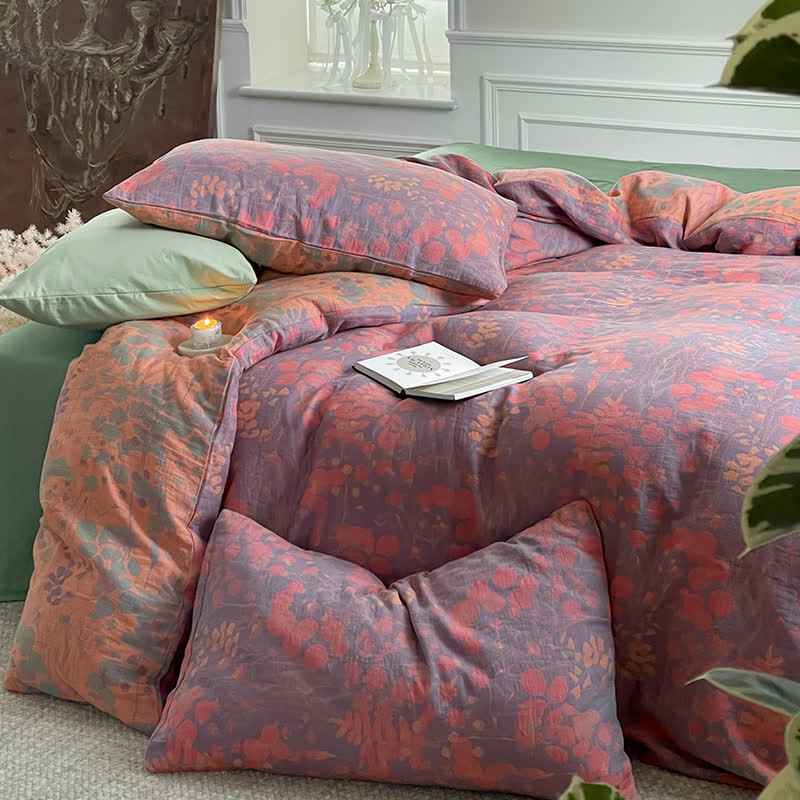 Lotus Pond Cotton Gauze Bedding Set (4PCS) - image 7