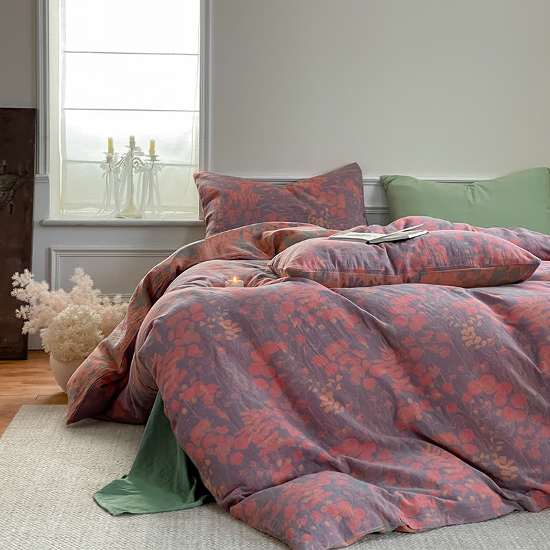 Lotus Pond Cotton Gauze Bedding Set (4PCS) - image 6