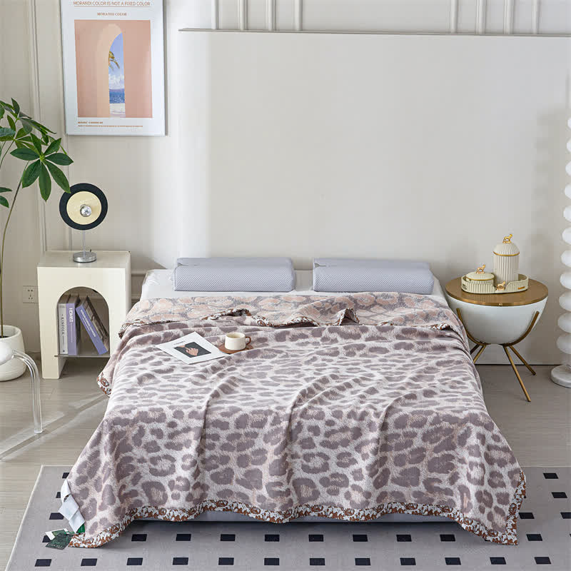 Leopard Print Lyocell Fiber Gauze Quilt - image 3
