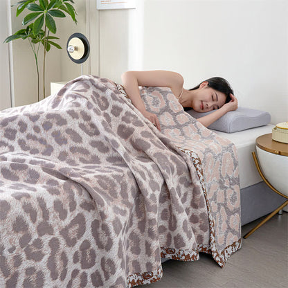 Leopard Print Lyocell Fiber Gauze Quilt - King - image 0