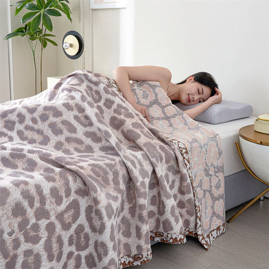 Leopard Print Lyocell Fiber Gauze Quilt - King - image 0