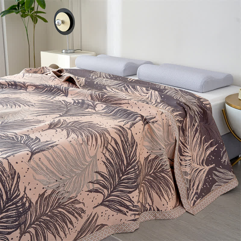 Lyocell Gauze Pastoral Leaves Soft Quilt - image 9