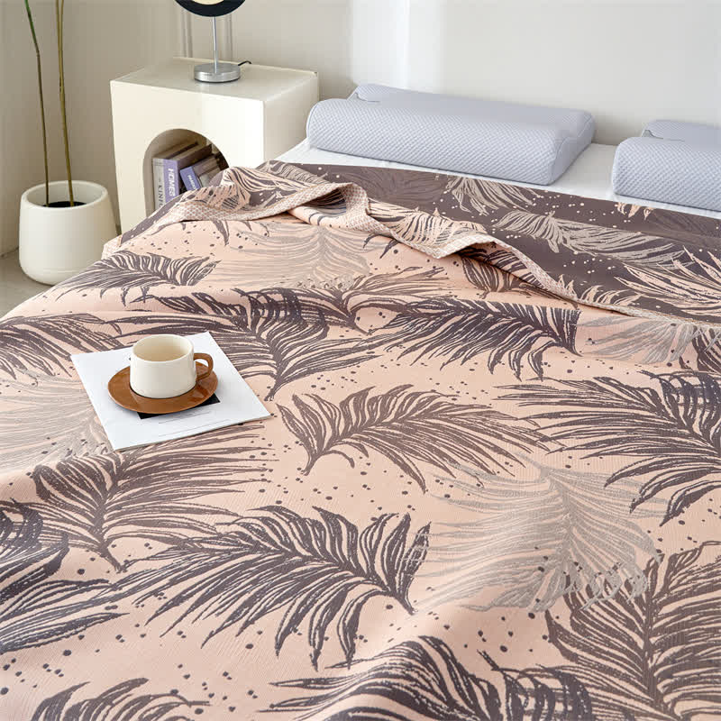 Lyocell Gauze Pastoral Leaves Soft Quilt - image 11