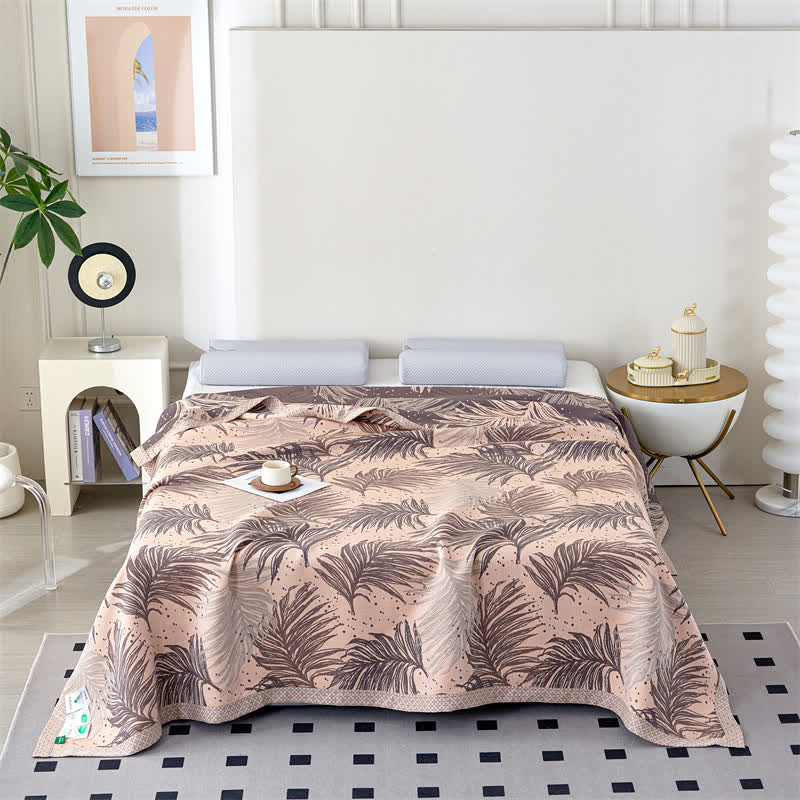 Lyocell Gauze Pastoral Leaves Soft Quilt - image 5