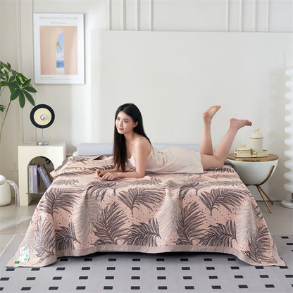 Lyocell Gauze Pastoral Leaves Soft Quilt - image 1