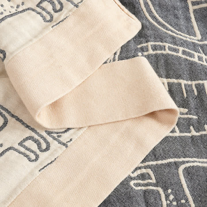 Ownkoti Cat Print Cotton Quilt Reversible Blanket - image 2