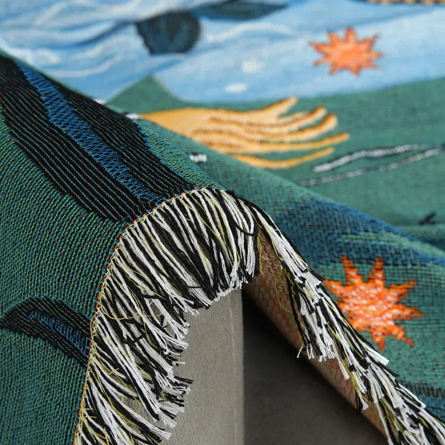 Ownkoti Mermaid Sofa Cover Palm Tassel Blanket - image 5