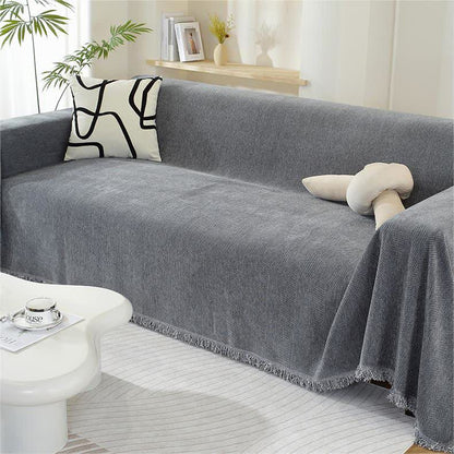 Chenille Herringbone Tassel Couch Cover - image 13