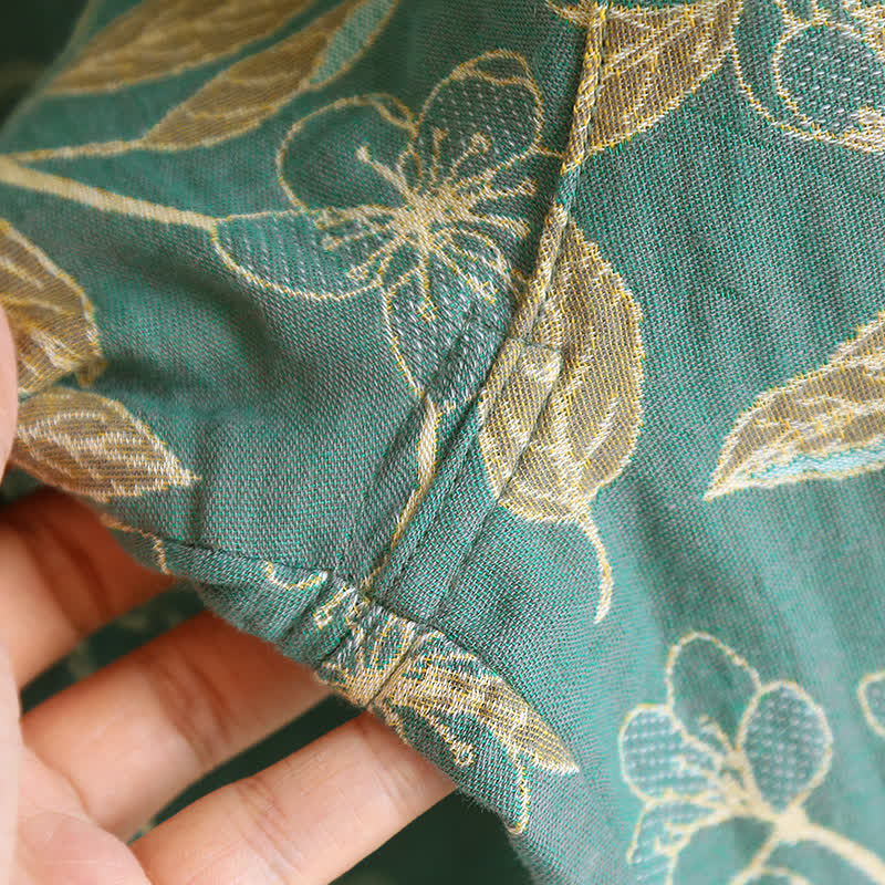 Vintage Floral Cotton Casual Pajama Set - image 6