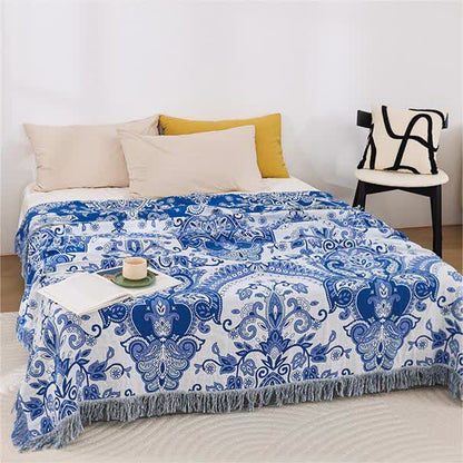 Retro Paisley Cotton Tassel Lightweight Quilt - image 3