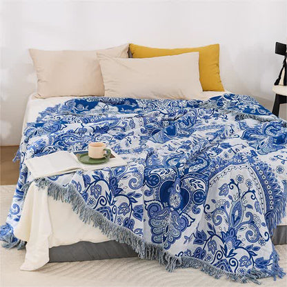 Retro Paisley Cotton Tassel Lightweight Quilt - image 2