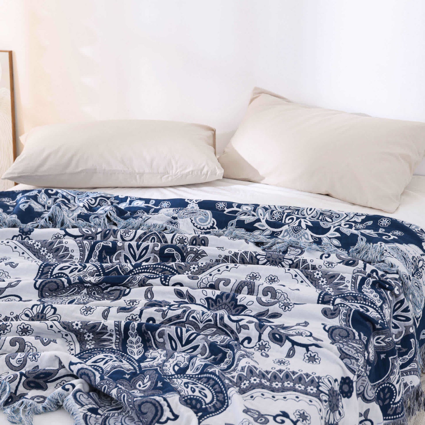 Retro Paisley Cotton Tassel Lightweight Quilt - image 5