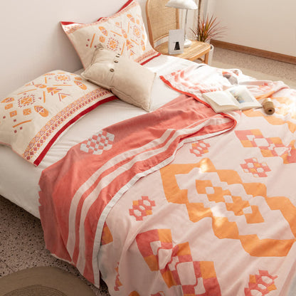 Geometric Four Layer Cotton Gauze Quilt - image 7