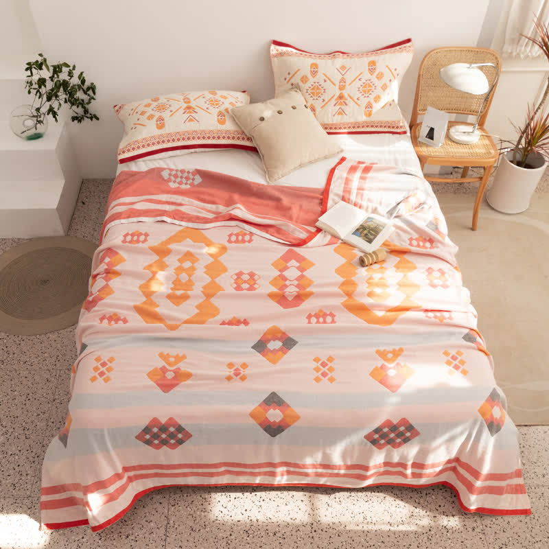 Geometric Four Layer Cotton Gauze Quilt - image 6