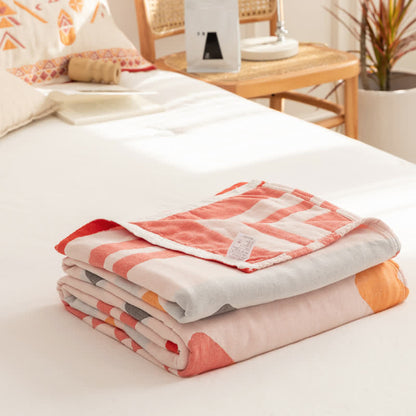 Geometric Four Layer Cotton Gauze Quilt - image 9