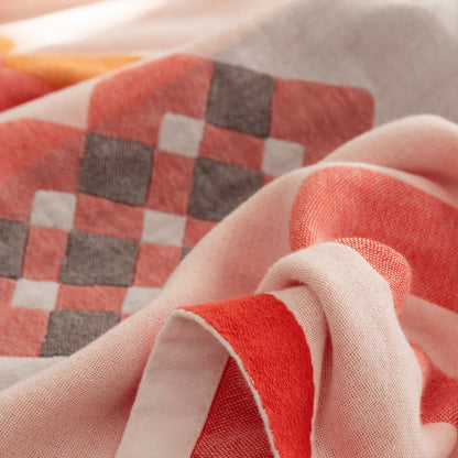 Geometric Four Layer Cotton Gauze Quilt - image 10