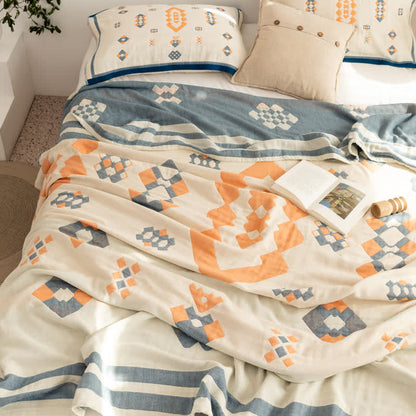 Geometric Four Layer Cotton Gauze Quilt - image 14