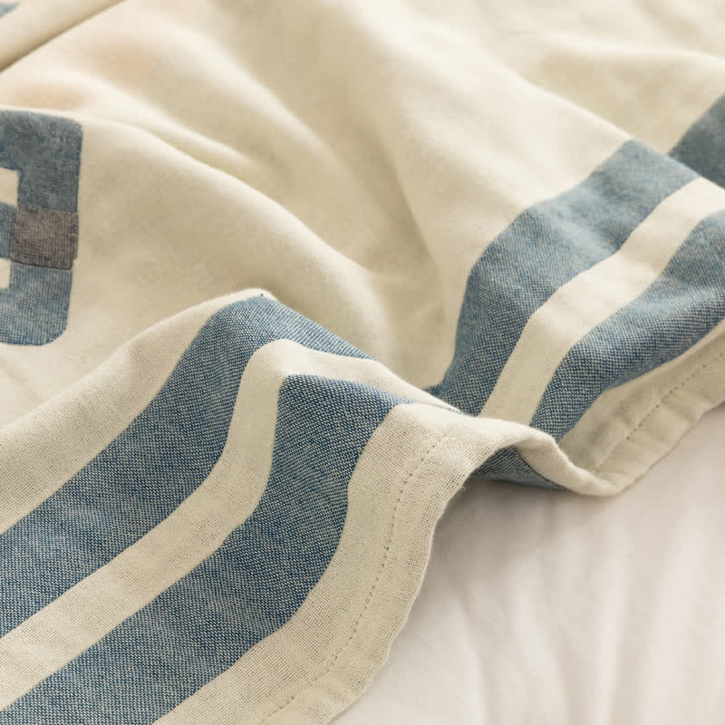 Geometric Four Layer Cotton Gauze Quilt - image 18