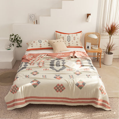 Geometric Four Layer Cotton Gauze Quilt - image 25