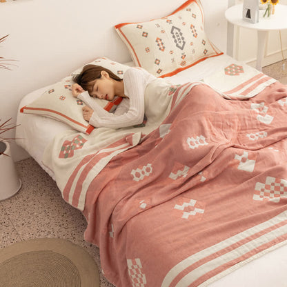 Geometric Four Layer Cotton Gauze Quilt - image 27