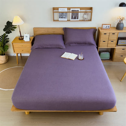  Cotton Gauze Solid Color Fitted Sheet - image 0