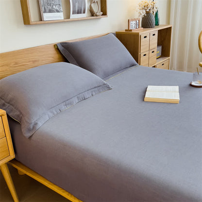  Cotton Gauze Solid Color Fitted Sheet - image 13