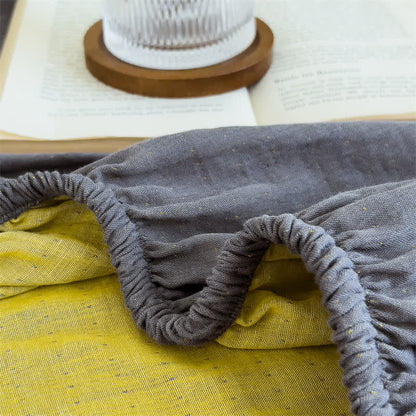  Cotton Gauze Solid Color Fitted Sheet - image 18