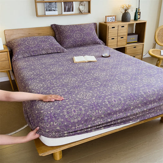 Pure Cotton Jacquard Vintage Fitted Sheet - image 0