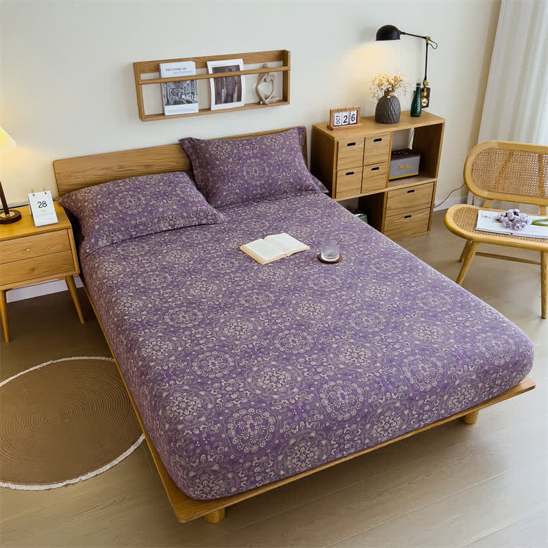 Pure Cotton Jacquard Vintage Fitted Sheet - image 3