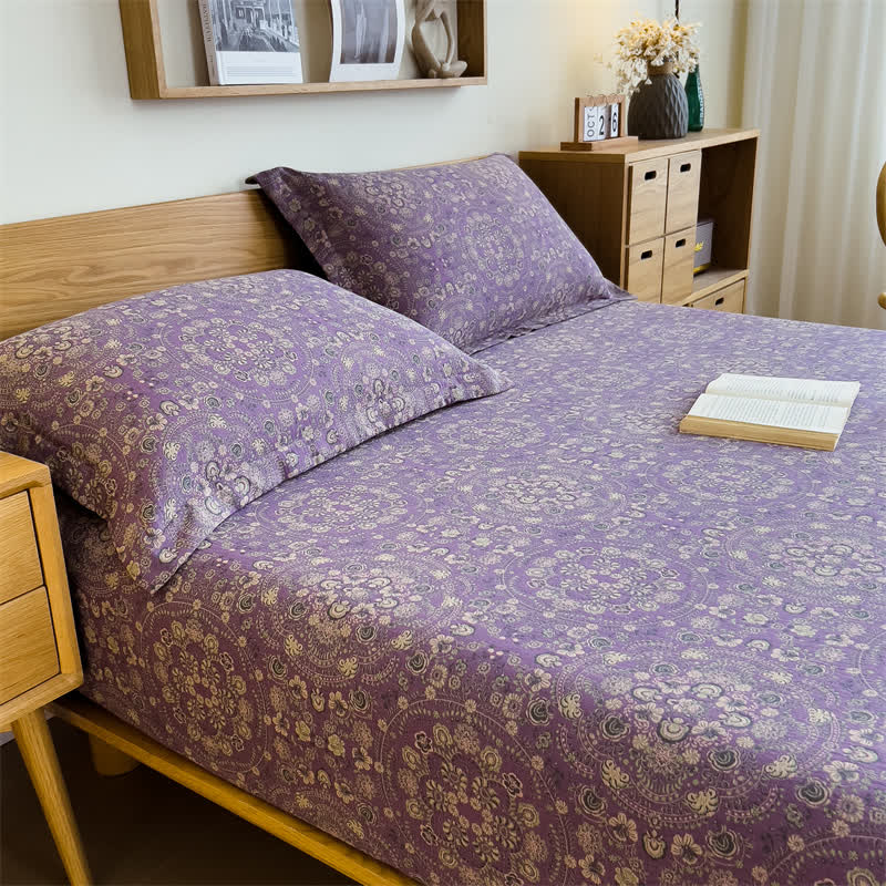 Pure Cotton Jacquard Vintage Fitted Sheet - image 4