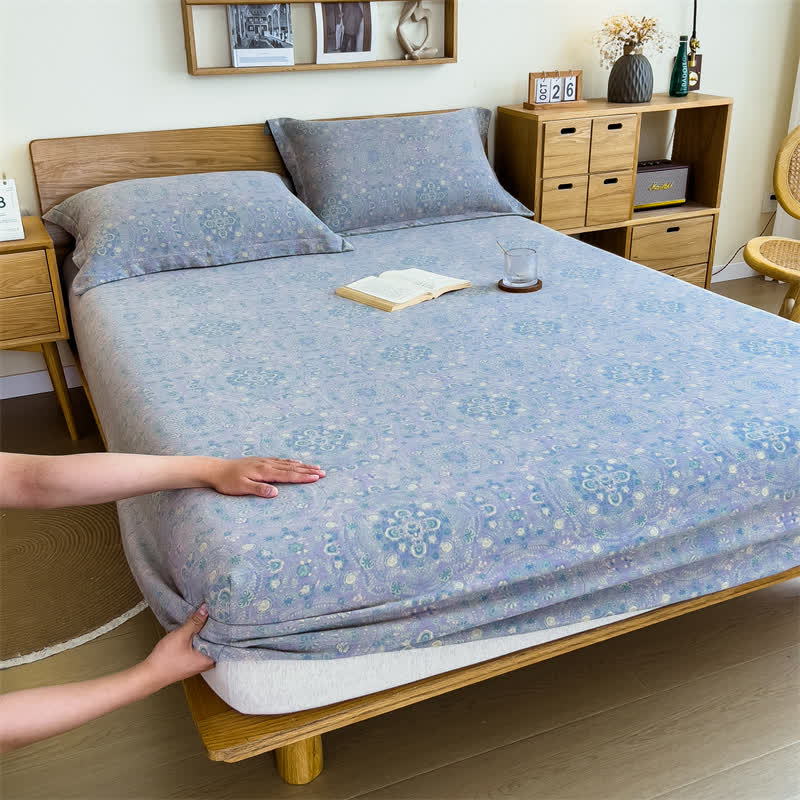 Pure Cotton Jacquard Vintage Fitted Sheet - image 9